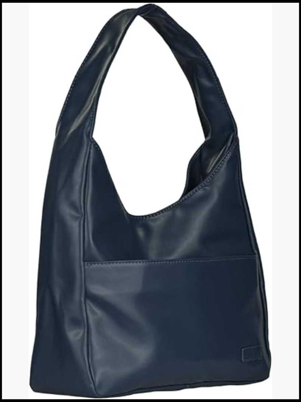 Vegan Leather Hobo Shoulder Bag Y2K Slouchy Tote Purse with Pockets - Picture 1 of 7